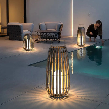 Garden Rattan Light, LED, USB, IP65 Outdoor