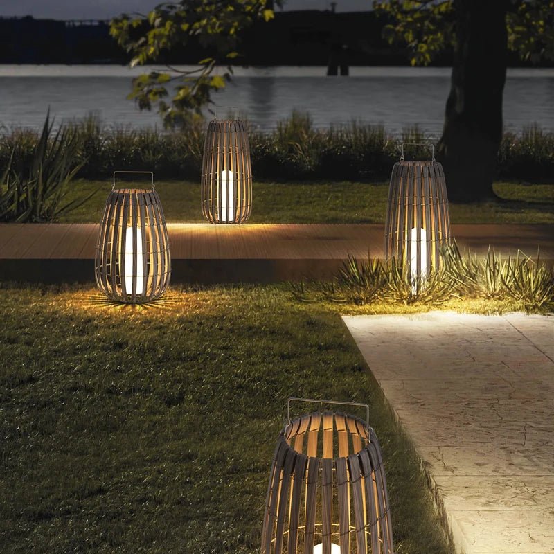 Garden Rattan Light, LED, USB, IP65 Outdoor