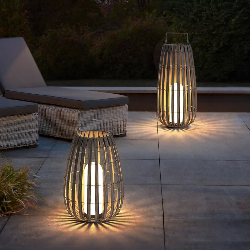 Garden Rattan Light, LED, USB, IP65 Outdoor