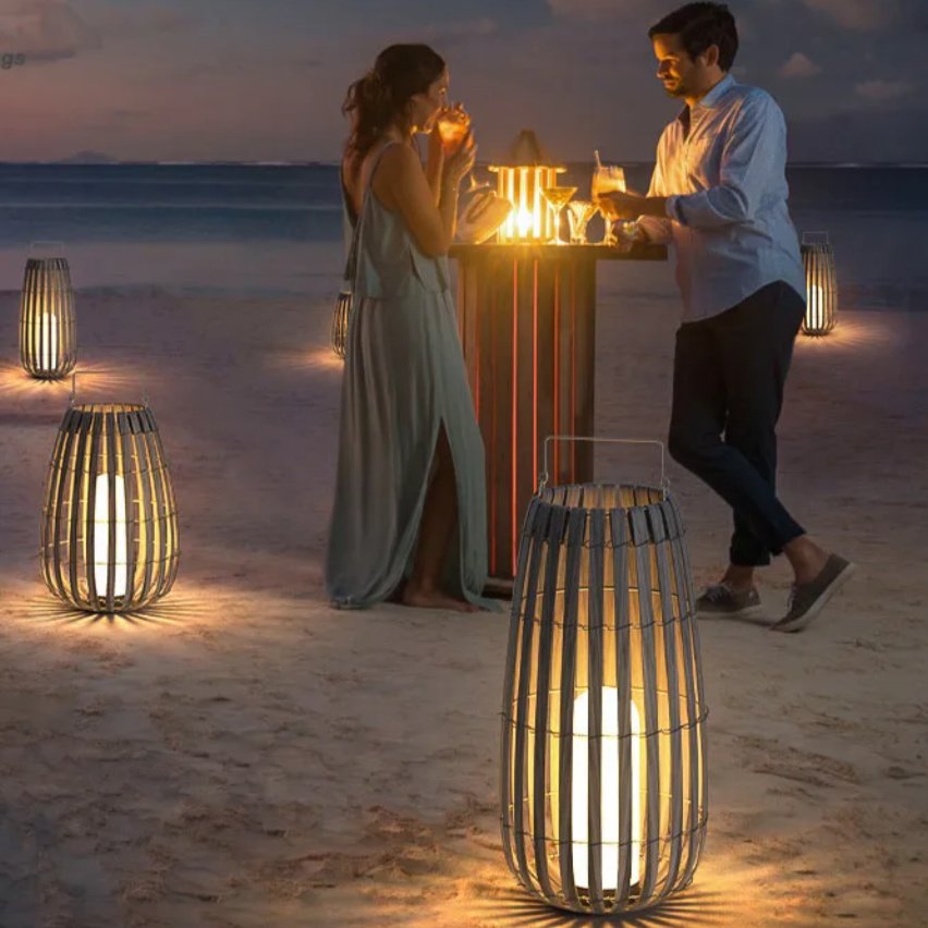 Garden Rattan Light, LED, USB, IP65 Outdoor