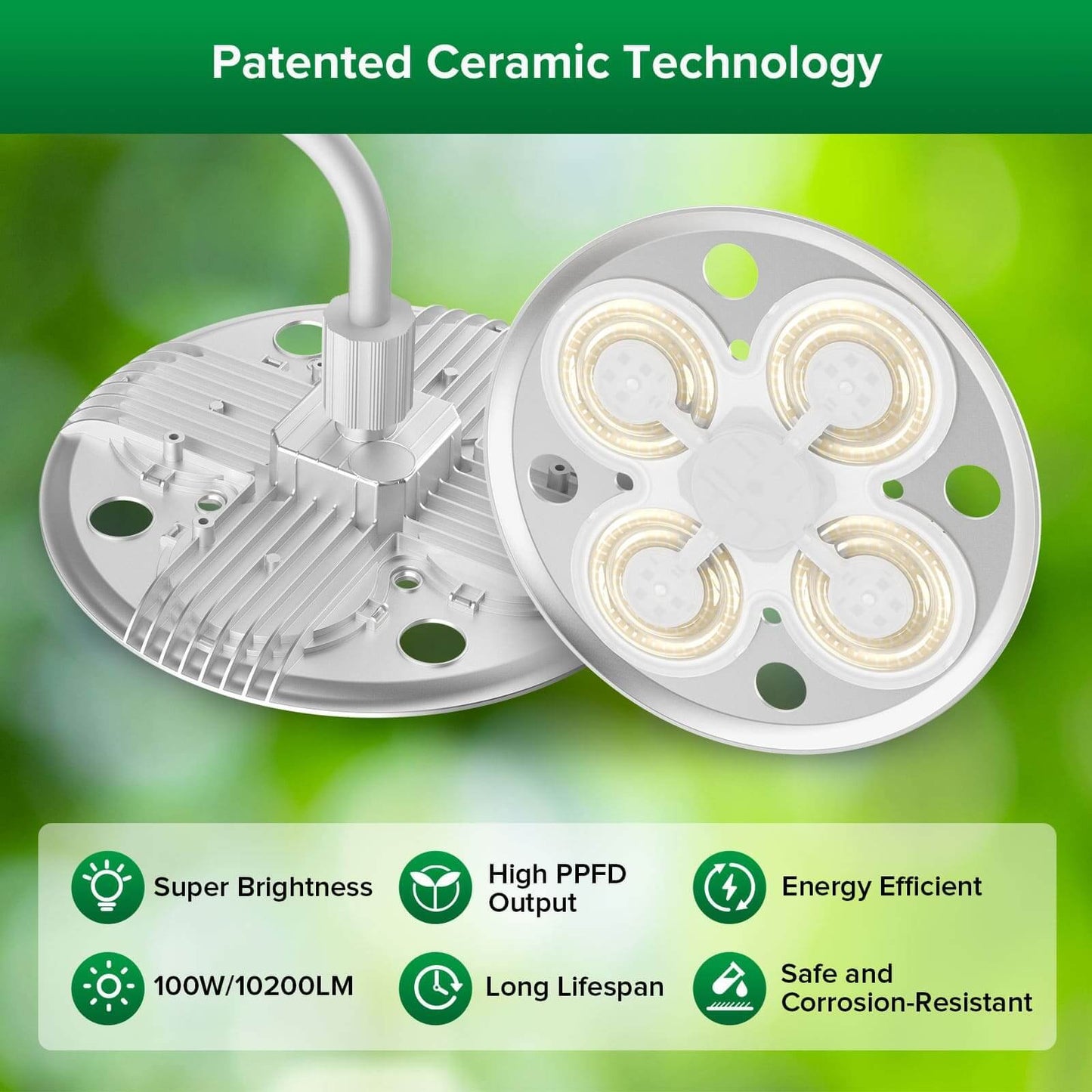 Grow Light, 100W Full Spectrum Dimmable, Tall Standing Indoor Plant