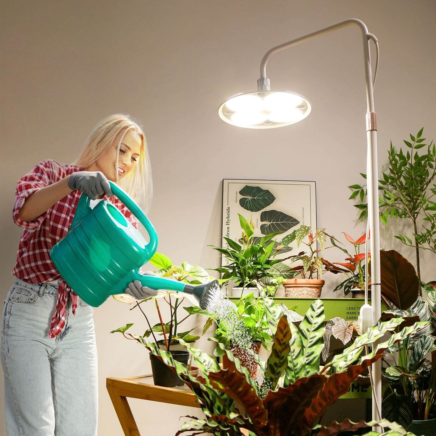 Grow Light, 100W Full Spectrum Dimmable, Tall Standing Indoor Plant