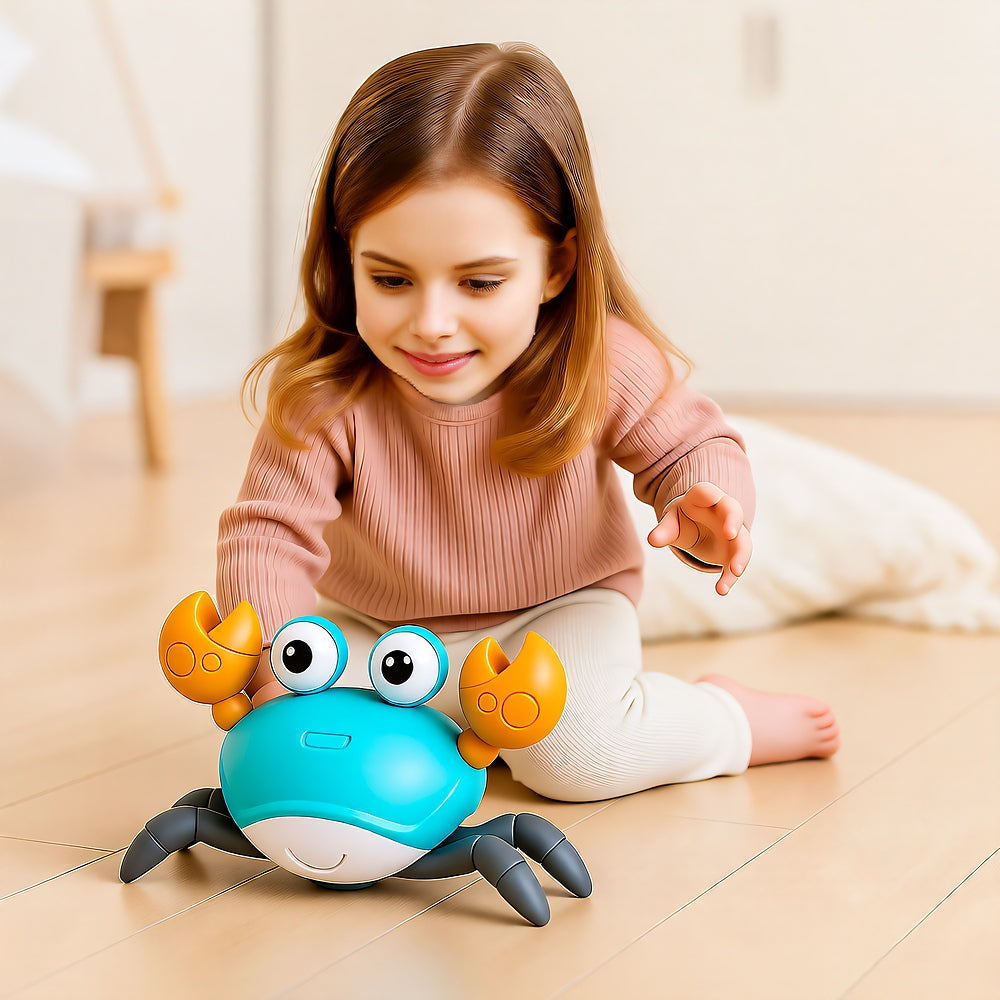 Baby Crab Interactive Musical Light-Up USB Rechargeable Crawling Toy