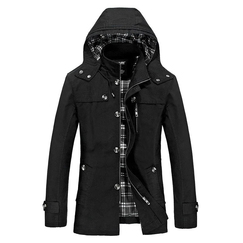 Men's Slim Fit Waterproof Windproof Hooded Winter Jacket