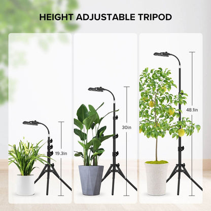 LED Grow Light, 45W, Full Spectrum, Tripod Stand, Plant