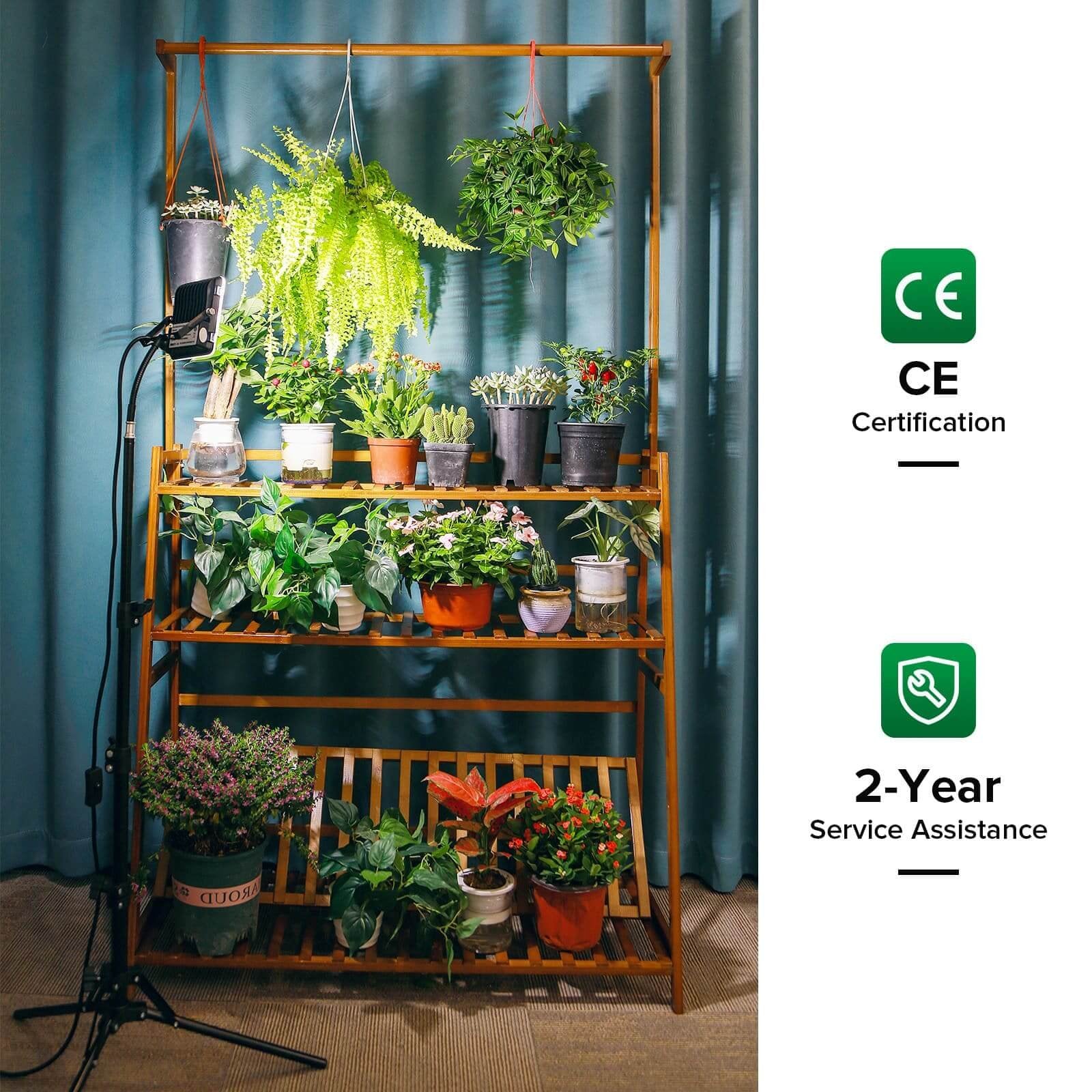 LED Grow Light, 45W, Full Spectrum, Tripod Stand, Plant