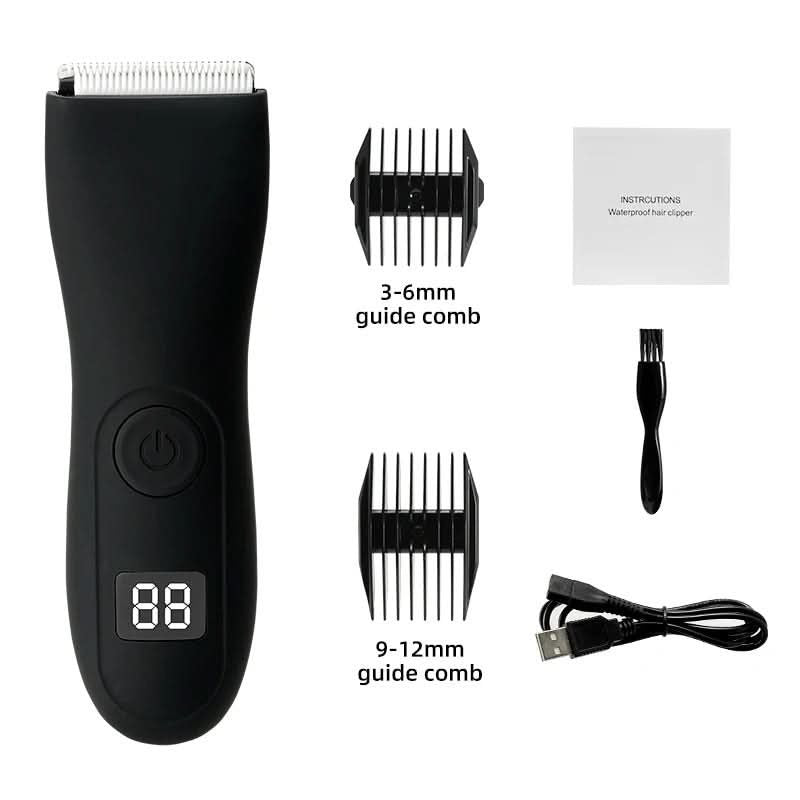 Electric Trimmer, Rechargeable, Wet/Dry, Beard Body Hair