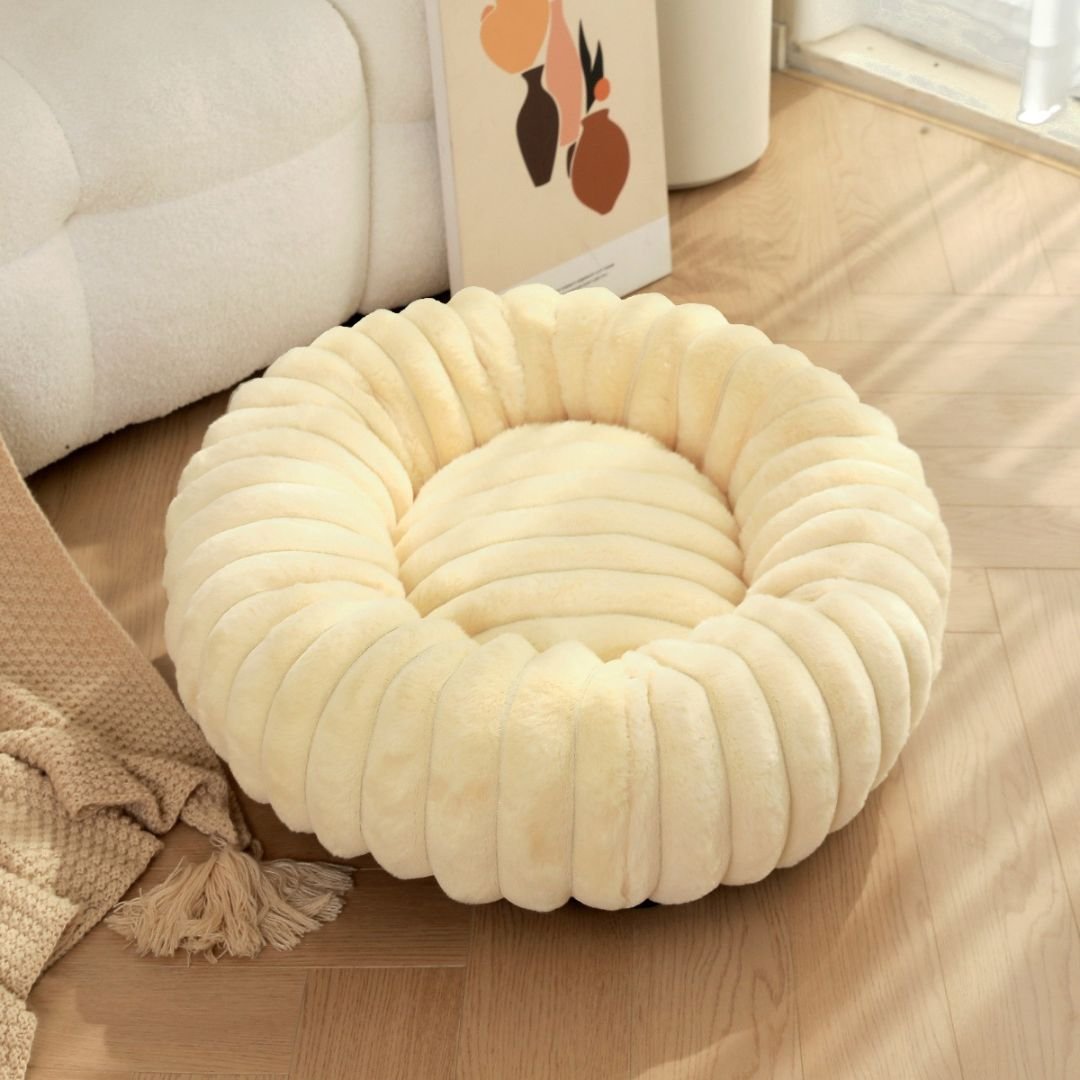 Elina Plush Round Ultra-Soft Dog Bed Pet Resting