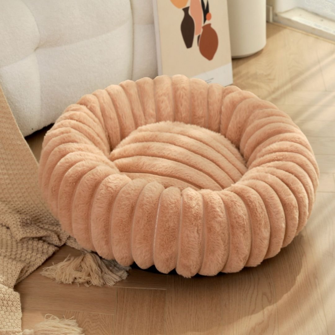 Elina Plush Round Ultra-Soft Dog Bed Pet Resting