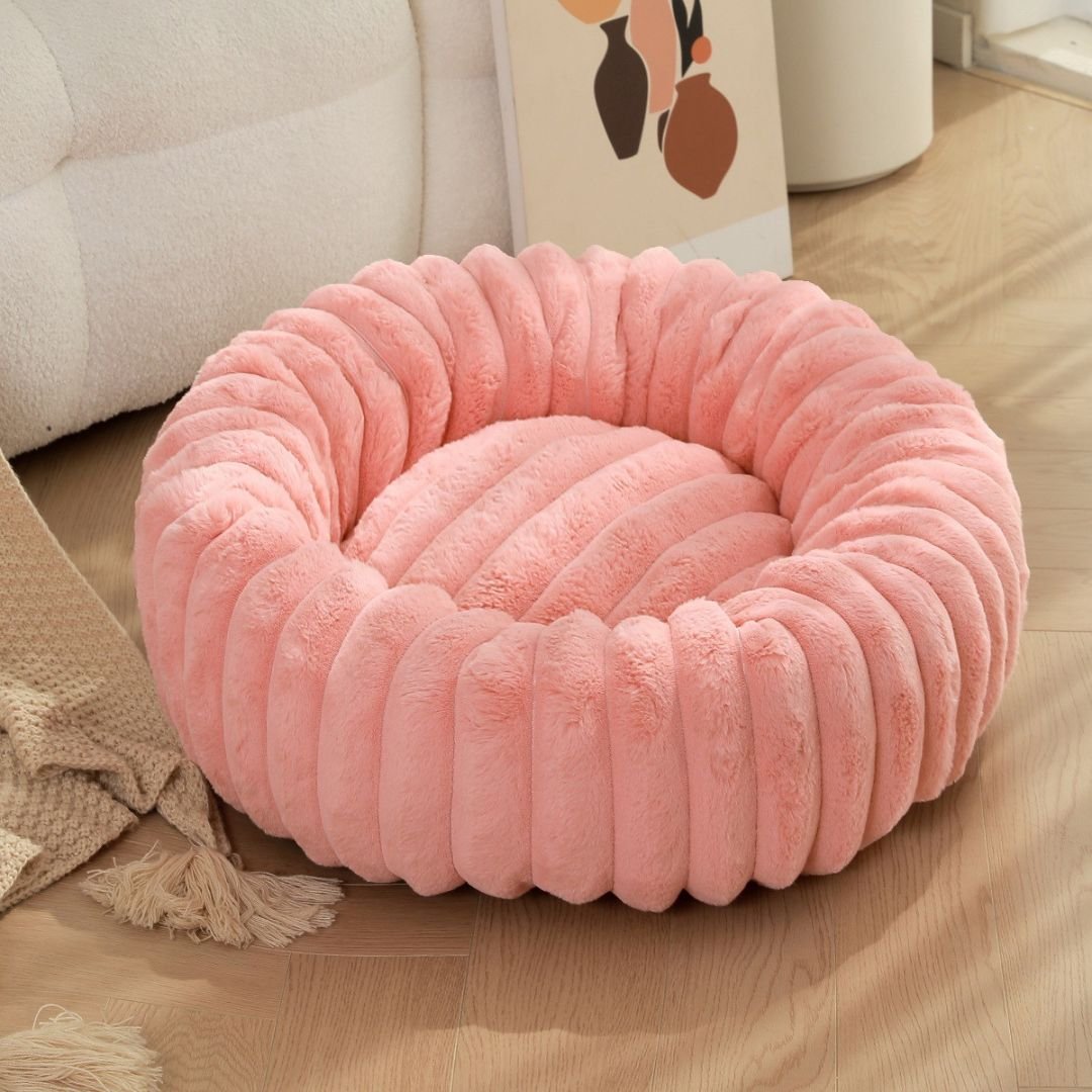 Elina Plush Round Ultra-Soft Dog Bed Pet Resting