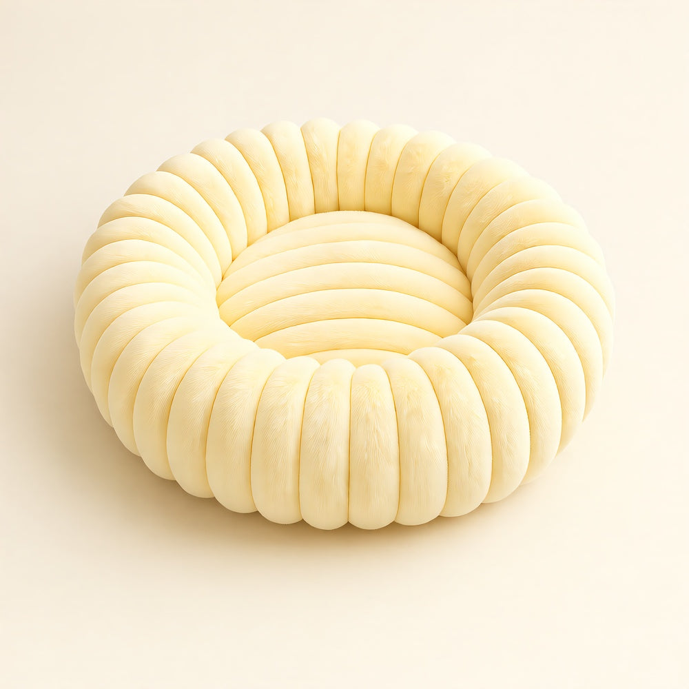 Elina Plush Round Ultra-Soft Dog Bed Pet Resting
