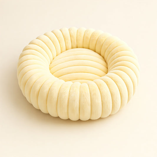 Elina Plush Round Ultra-Soft Dog Bed Pet Resting