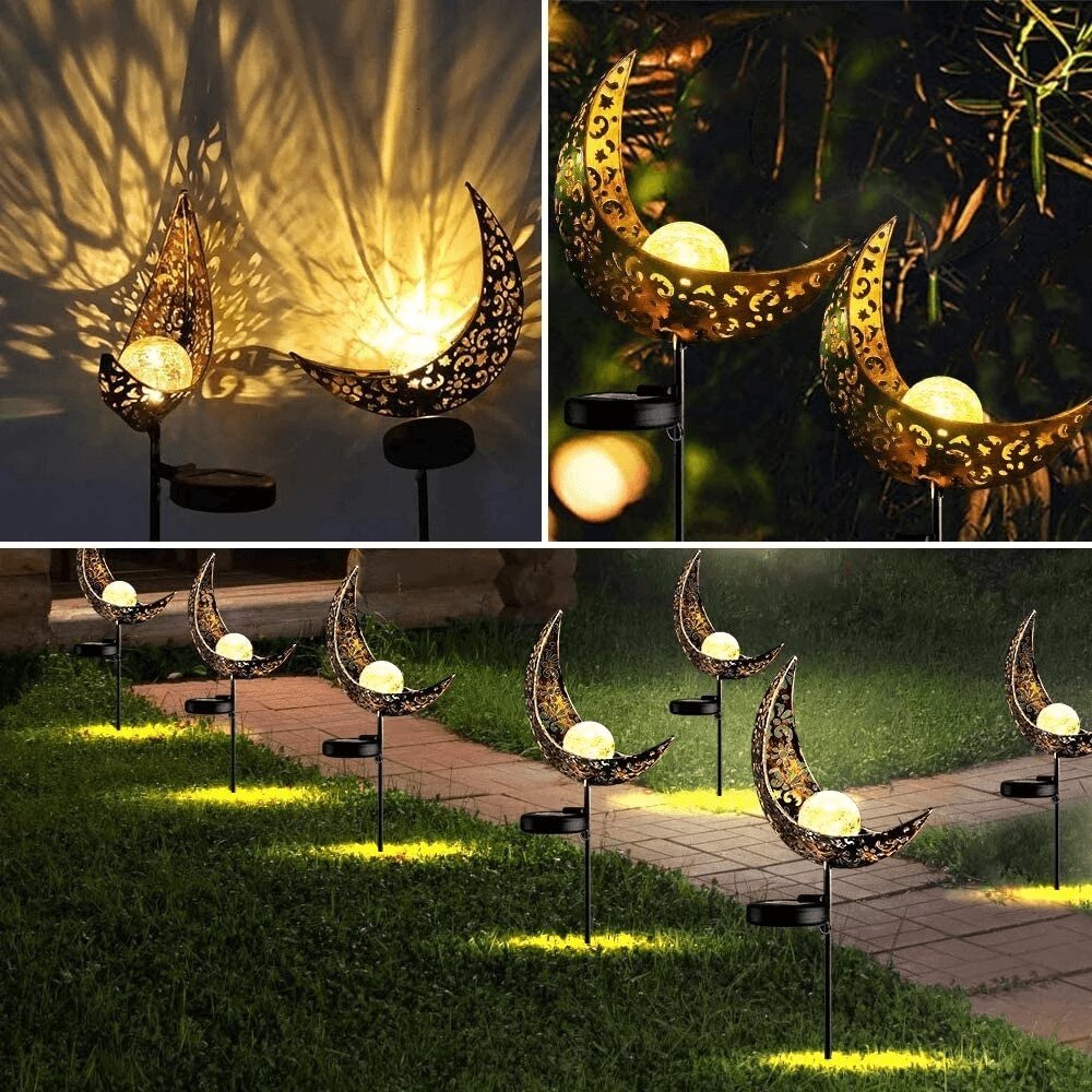 Half-Moon Light, Solar Outdoor, Ground Stake for Garden