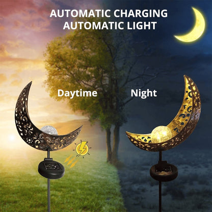 Half-Moon Light, Solar Outdoor, Ground Stake for Garden