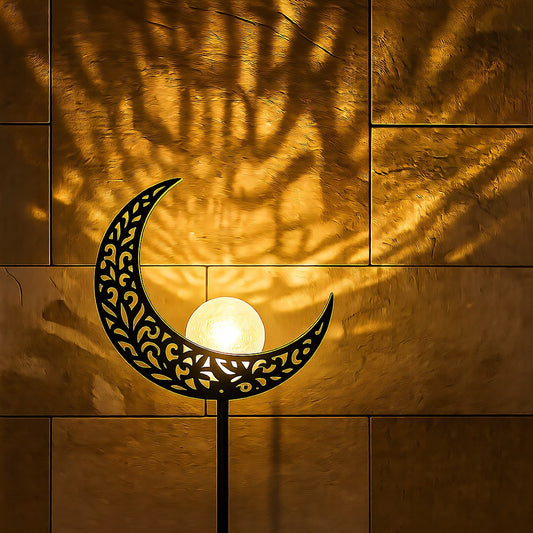 Half-Moon Light, Solar Outdoor, Ground Stake for Garden