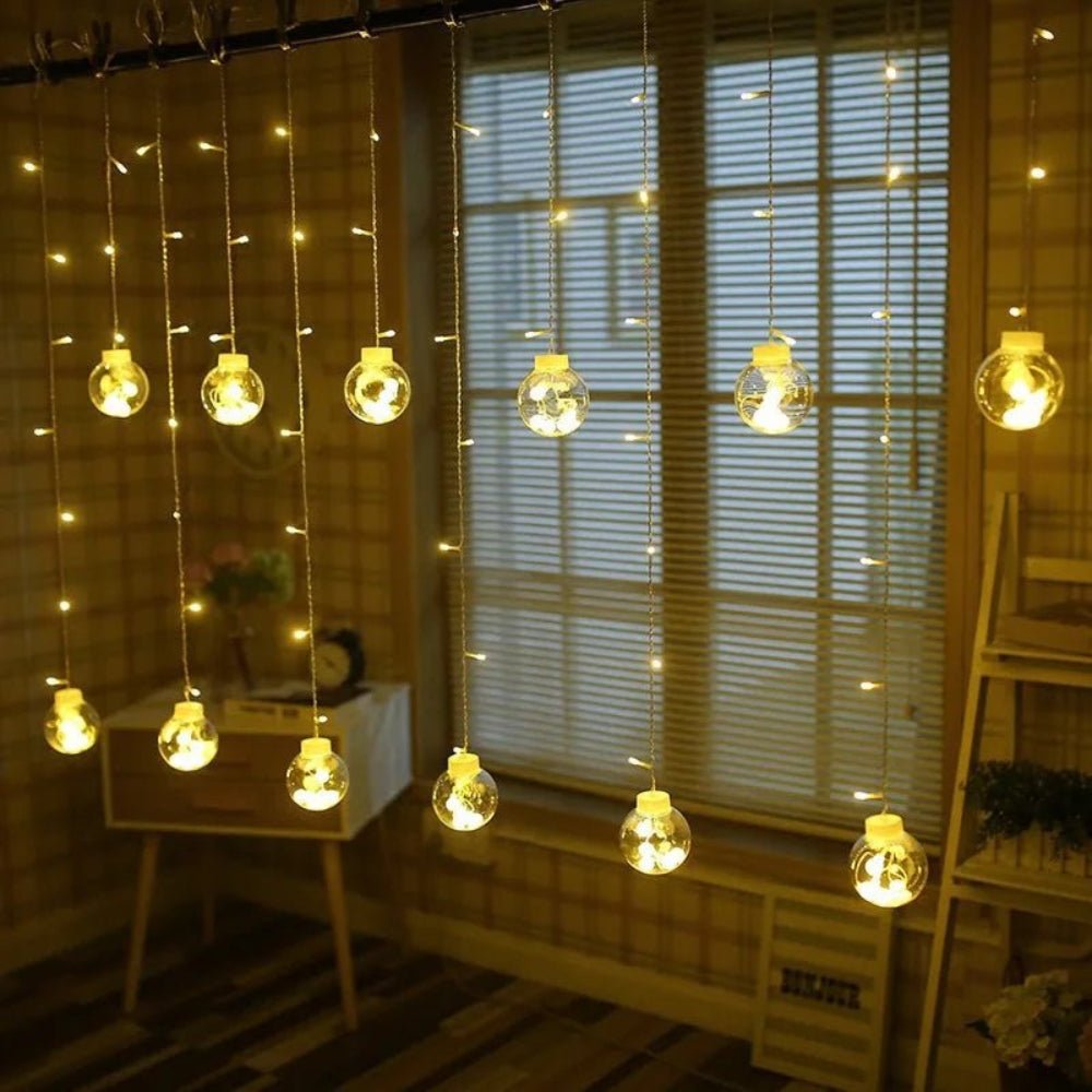 Pendant String Lights, 10ft, IP67, Dusk-to-Dawn, Solar Outdoor
