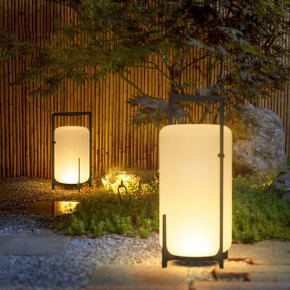 Solar Outdoor Akari Lamp, Dusk-to-Dawn, Wireless Garden Light