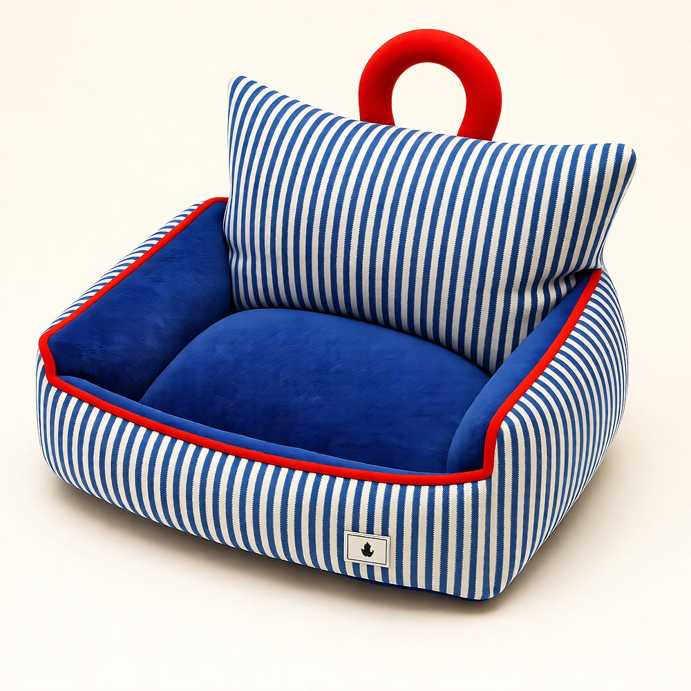 Nora Winter Pet Sofa Nest, Plush Raised Sides Dog Bed
