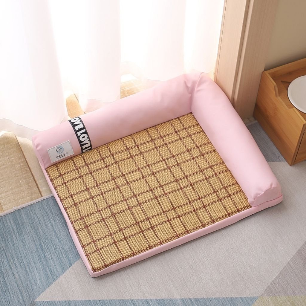 Milo Cooling Pet Bed, Triangular, Bamboo Fiber, Non-slip, Summer