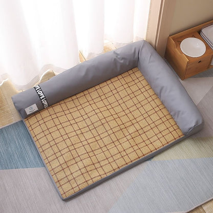 Milo Cooling Pet Bed, Triangular, Bamboo Fiber, Non-slip, Summer