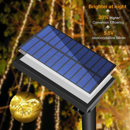 Curtain Lights, 300 LED, Solar, Outdoor