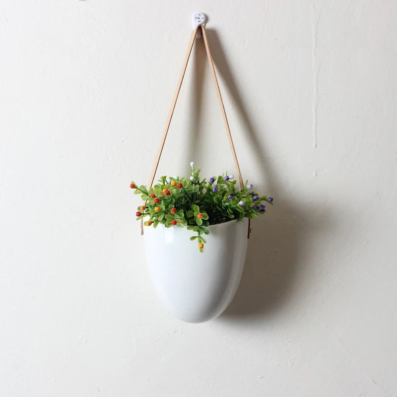 Ceramic Hanging Planter 3-Piece Set Indoor Outdoor Plants