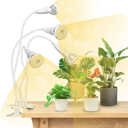 4-Head LED Grow Light 40W Clip-on Full Spectrum Plant Growth