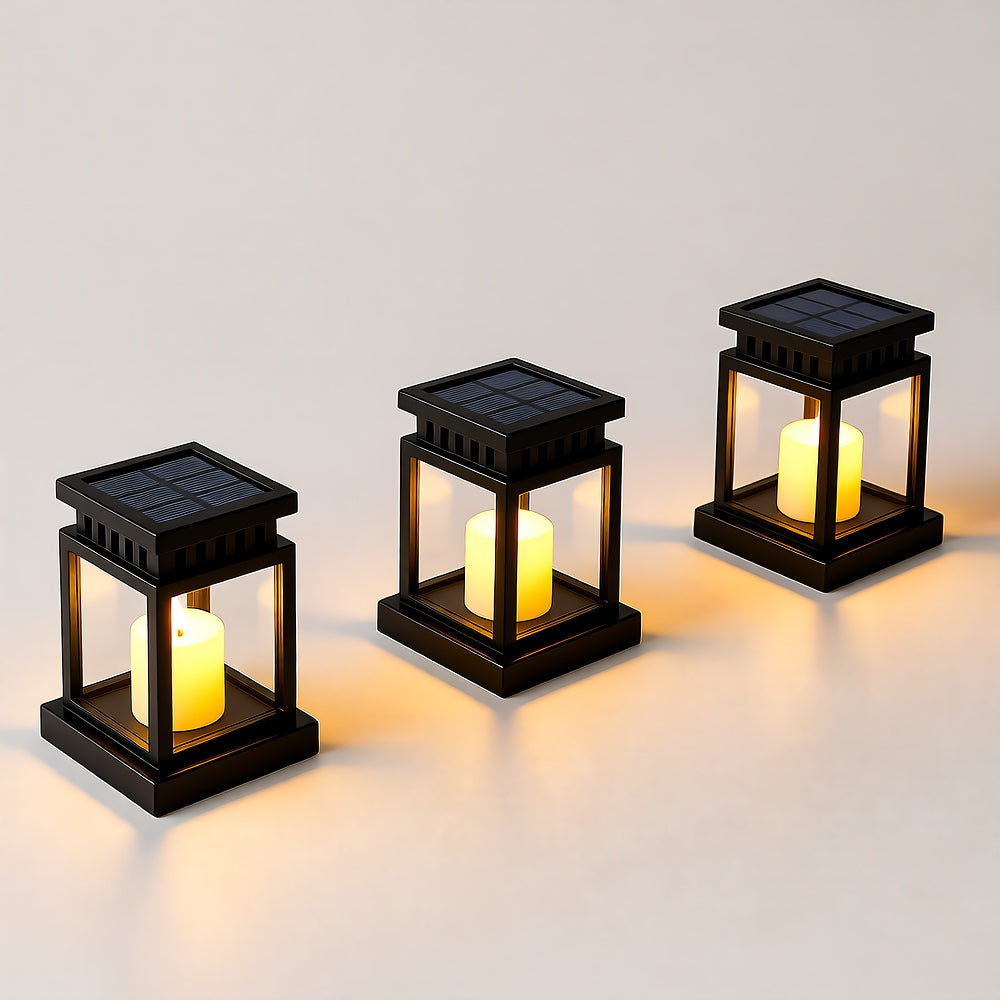 Solar Candle Lantern, Flicker, IP65, Outdoor Garden Light