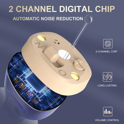 HearClear Pro Hearing Amplifier, Rechargeable, Invisible, Hearing Loss