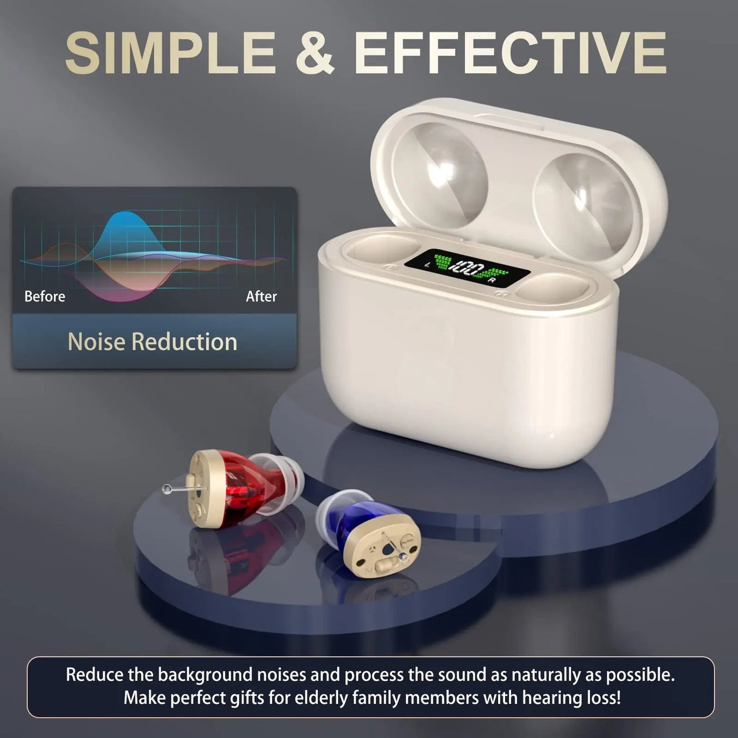 HearClear Pro Hearing Amplifier, Rechargeable, Invisible, Hearing Loss