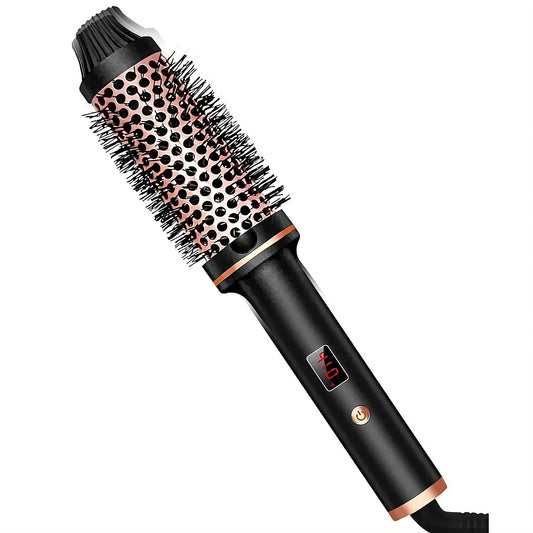 Heated Curling Brush 3-in-1 Burn-Proof Styler