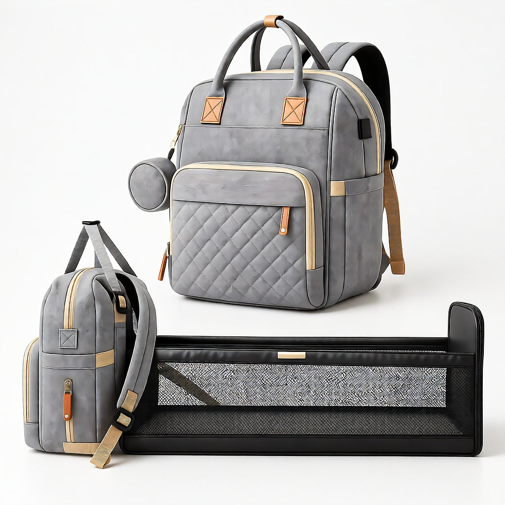 Baby Diaper Bag 3-in-1 Waterproof Nylon for Parents