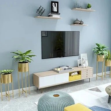 Metal Planters 2-Piece Set Iron Outdoor Indoor