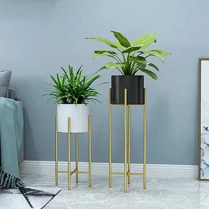 Metal Planters 2-Piece Set Iron Outdoor Indoor
