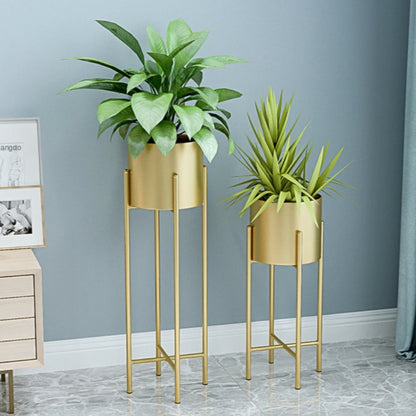 Metal Planters 2-Piece Set Iron Outdoor Indoor