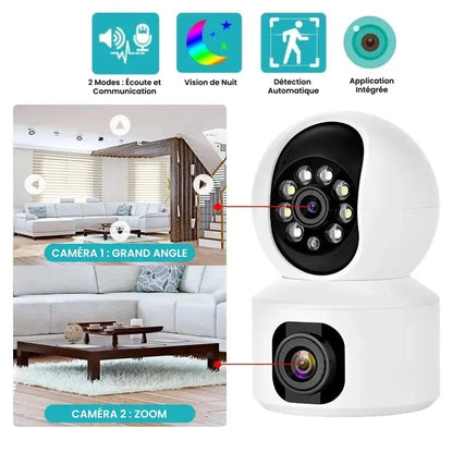 Baby Monitor Camera 2K HD 360° Night Vision Connected for Baby