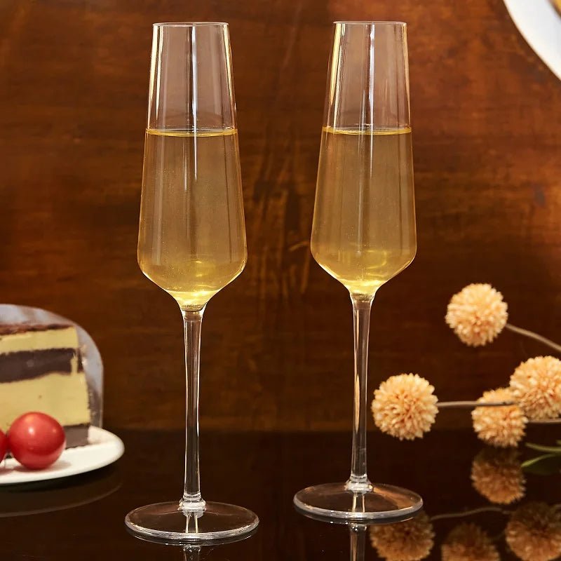Champagne Flute Unbreakable Tritan Acrylic 4-Pc Set Outdoor