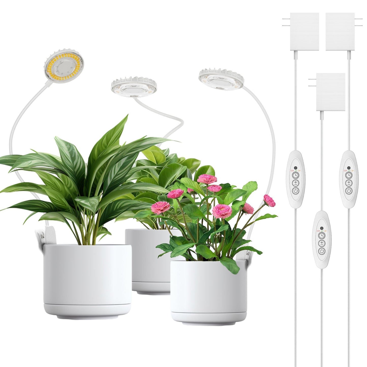 Pot Clip LED Grow Light, 12W Full Spectrum, Indoor Plant