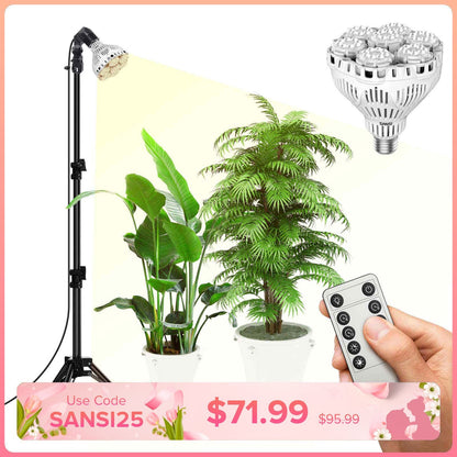 BR30 Grow Light, 40W Tripod Stand, Remote Control, Full Spectrum