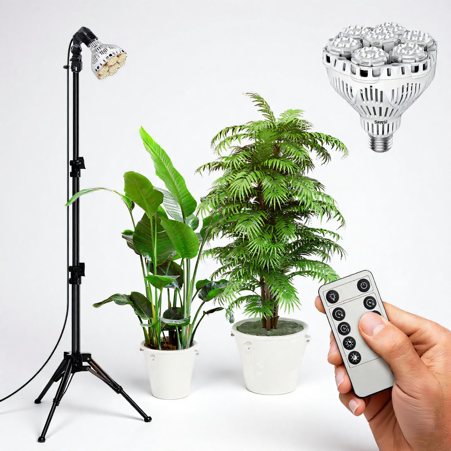 BR30 Grow Light, 40W Tripod Stand, Remote Control, Full Spectrum