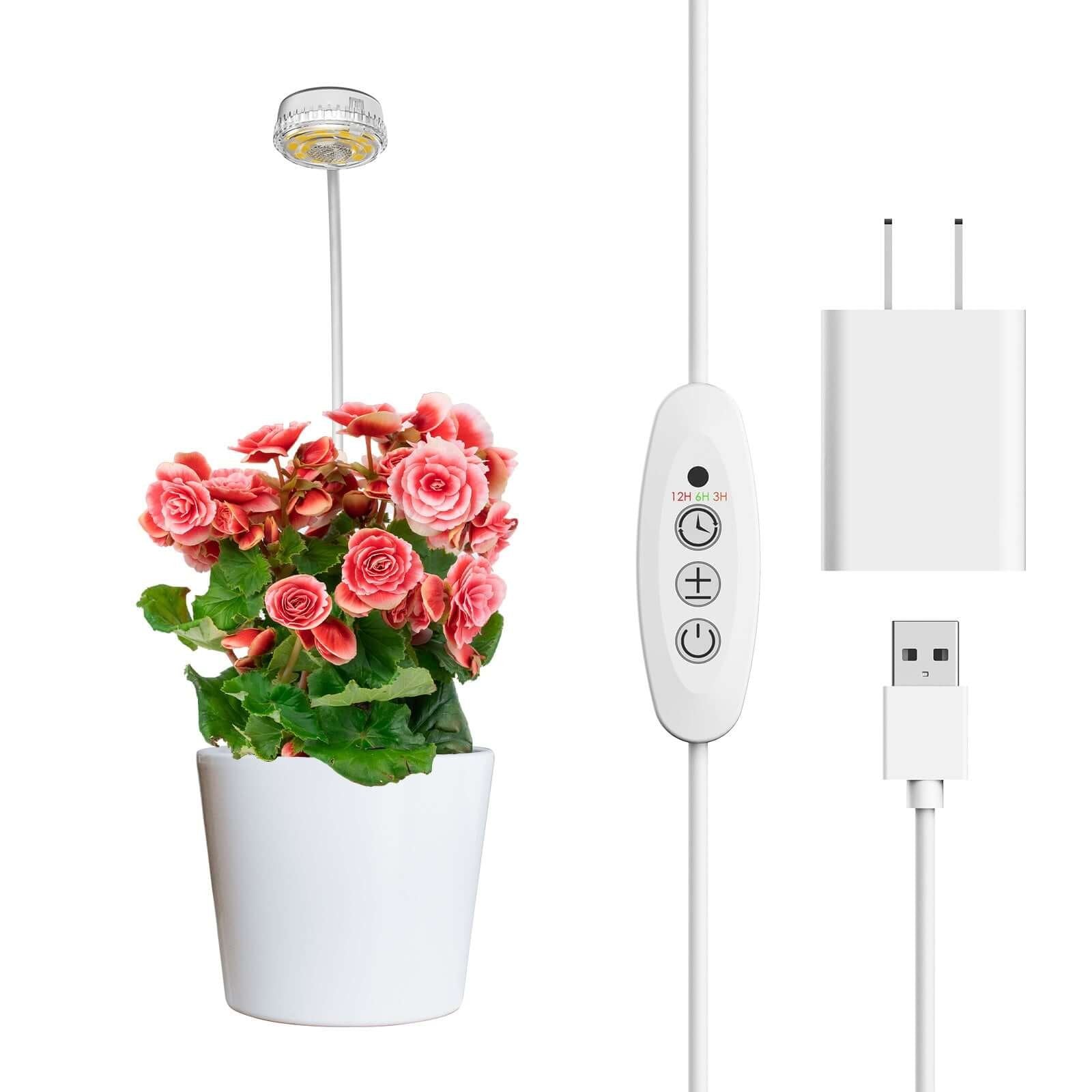 LED Grow Light, 5W, Pot Clip, Indoor Plant