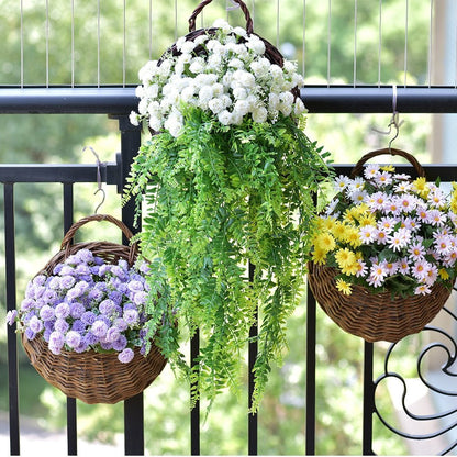 Rattan Hanging Wall Planter Handwoven Indoor