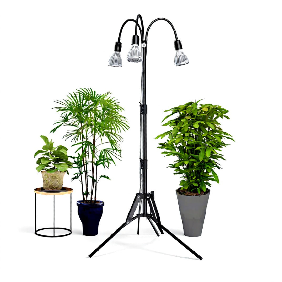 Multi-head Grow Light 96W Tripod Stand Full Spectrum for Plants