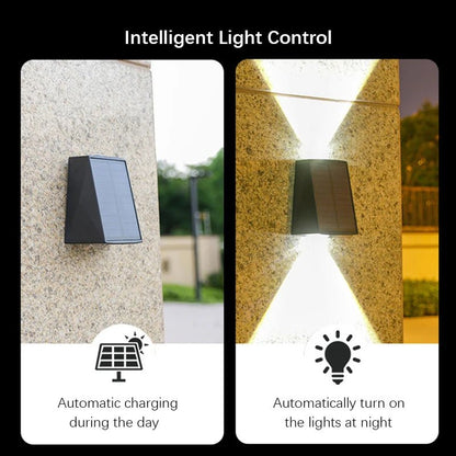 LED Wall Light, Solar, Dusk-to-Dawn, IP44, Wireless, Outdoor