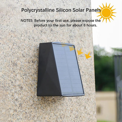 LED Wall Light, Solar, Dusk-to-Dawn, IP44, Wireless, Outdoor