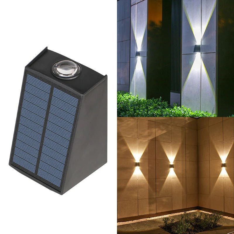 LED Wall Light, Solar, Dusk-to-Dawn, IP44, Wireless, Outdoor