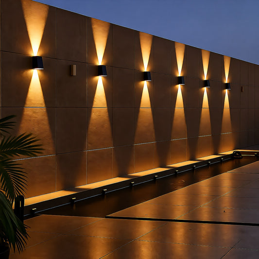 LED Wall Light, Solar, Dusk-to-Dawn, IP44, Wireless, Outdoor