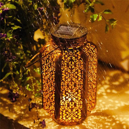 Solar Art Deco Lantern, Outdoor Garden Lighting