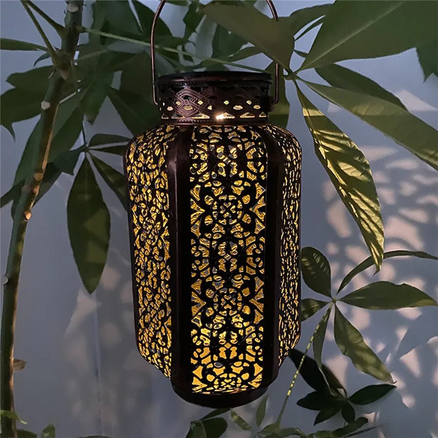 Solar Art Deco Lantern, Outdoor Garden Lighting
