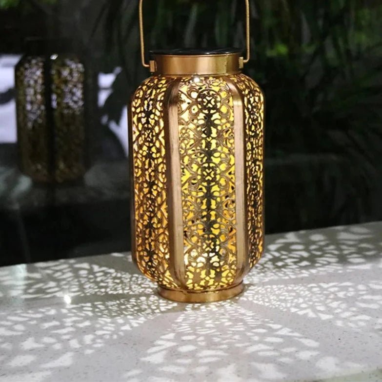 Solar Art Deco Lantern, Outdoor Garden Lighting